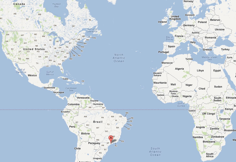 map of sao paulo world